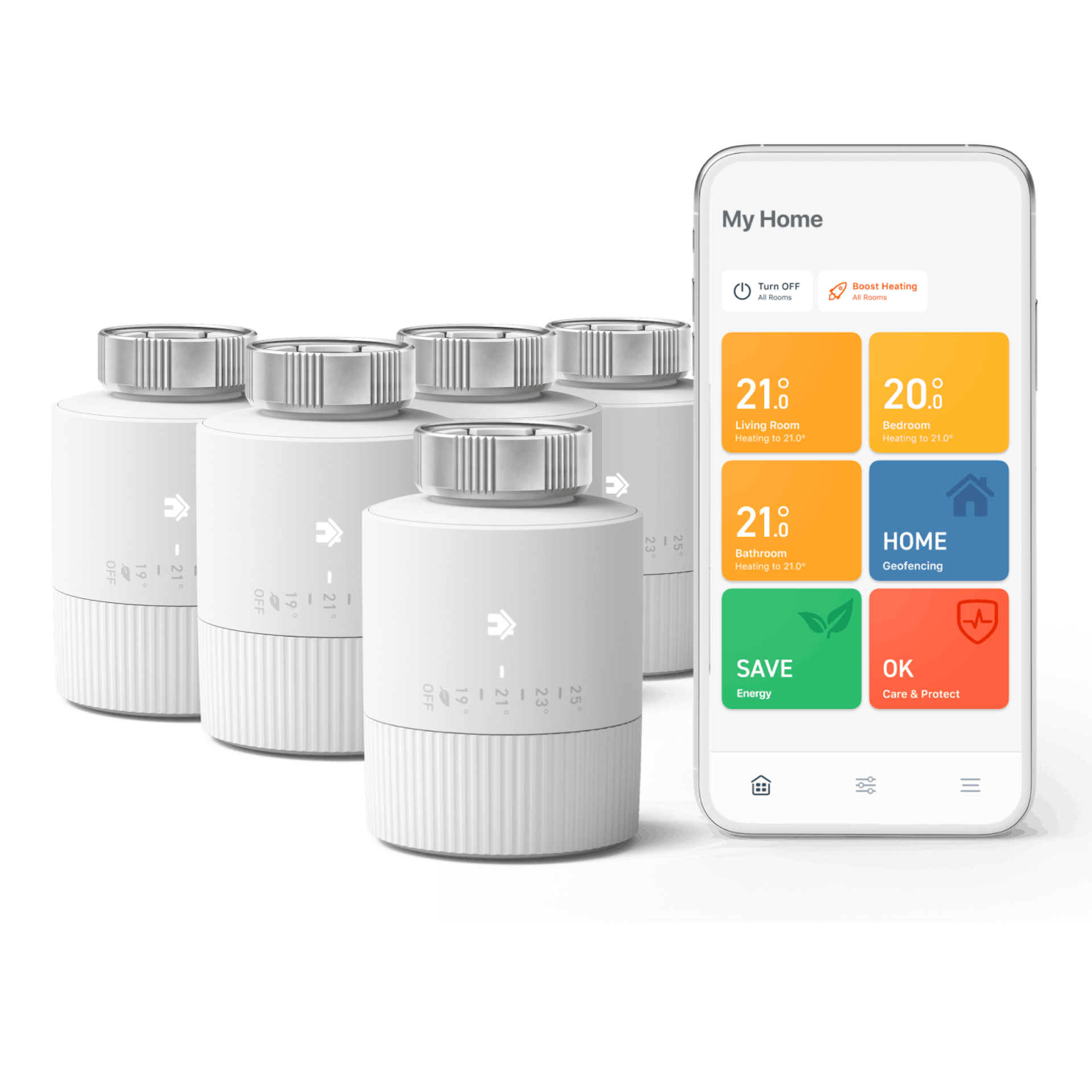tado° – Smart Radiator Thermostat V3+ Basic Startpakke (5 pk)